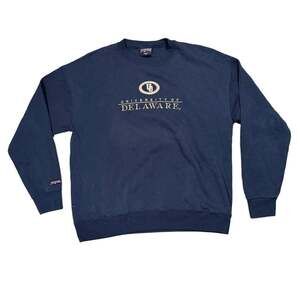 Mens Vintage JanSport University of Delaware Embroidered Crewneck Sweatshirt